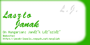 laszlo janak business card